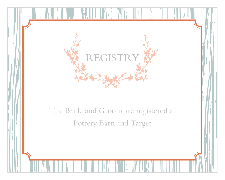 Rustic Wreath Registry Cards
