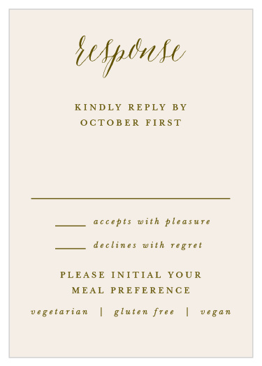 Woodgrain Calligraphy Response Cards
