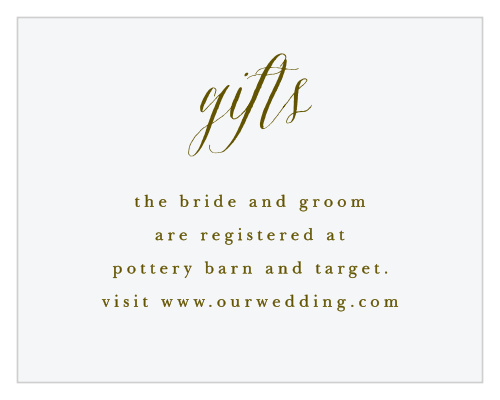 Woodgrain Calligraphy Registry Cards