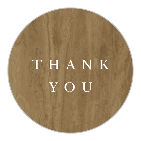 Woodgrain Calligraphy Wedding Stickers