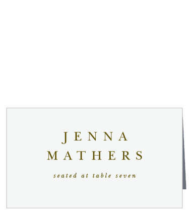 Woodgrain Calligraphy Place Cards