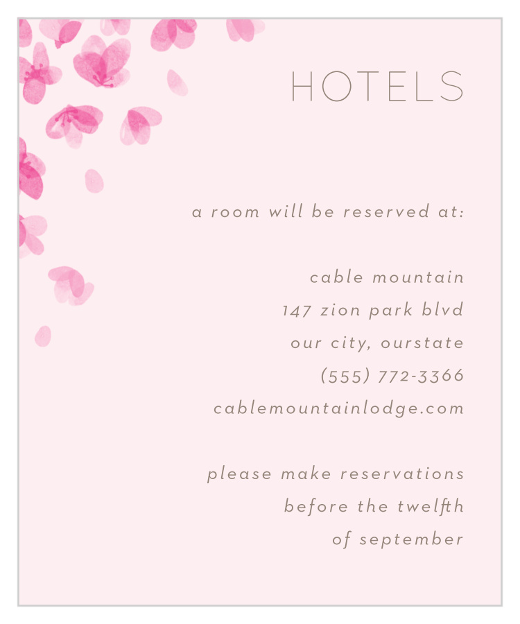 Cherry Branch Accommodation Cards
