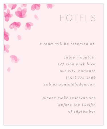Cherry Branch Accommodation Cards