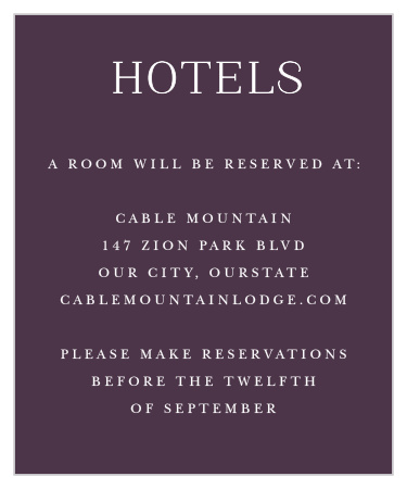Marsala Blooms Accommodation Cards