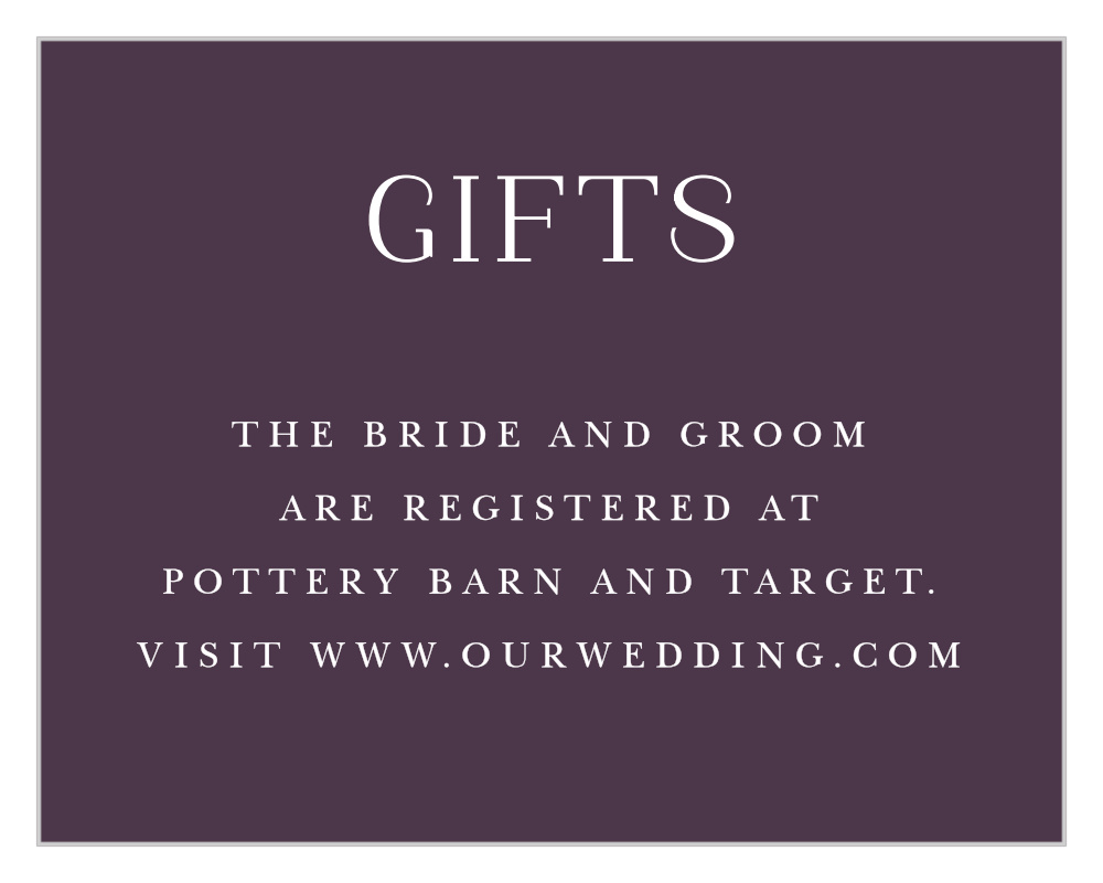 Marsala Blooms Registry Cards