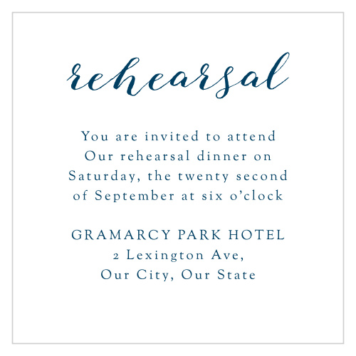 Fill your rehearsal dinner with the people you care about most using our Framed Sunflowers Rehearsal Cards!