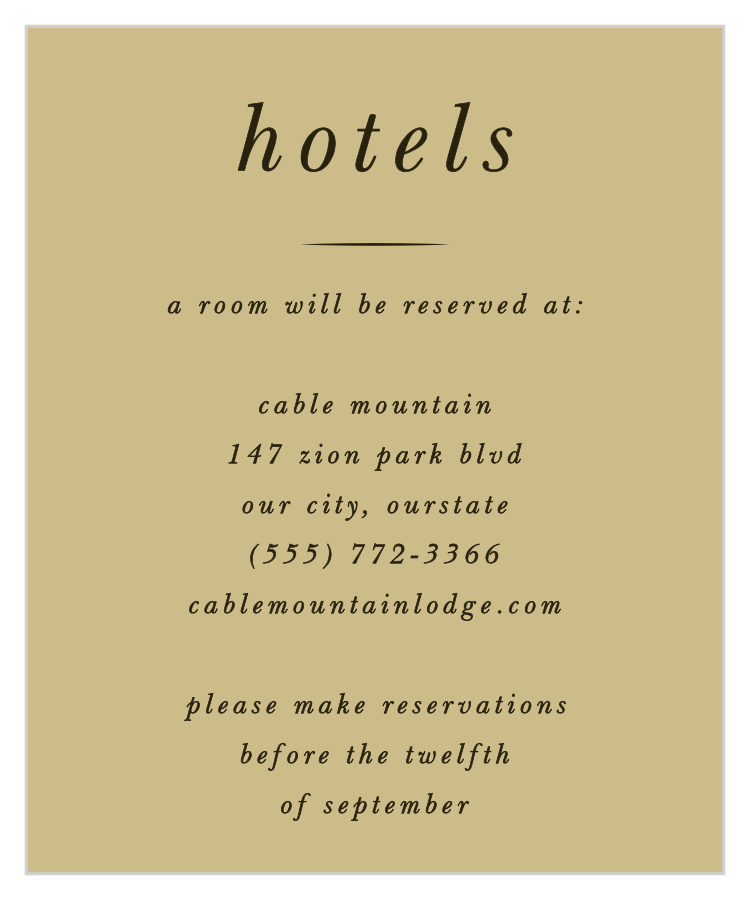 Pressed Leaf Accommodation Cards