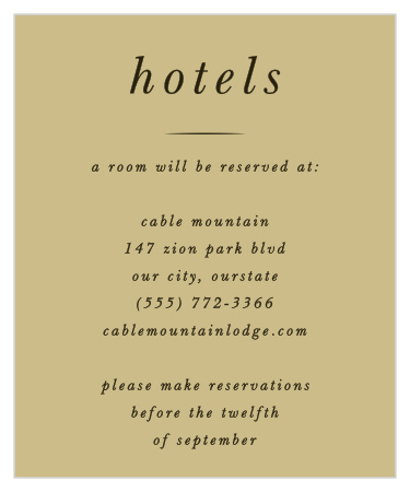 Pressed Leaf Accommodation Cards
