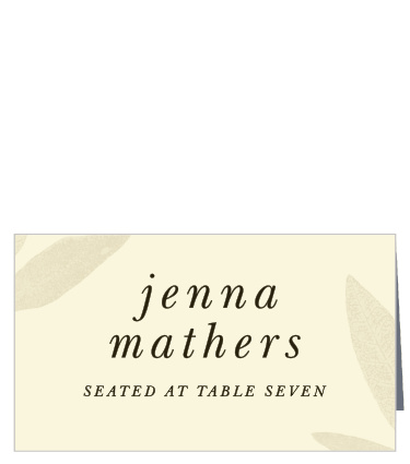 Pressed Leaf Place Cards