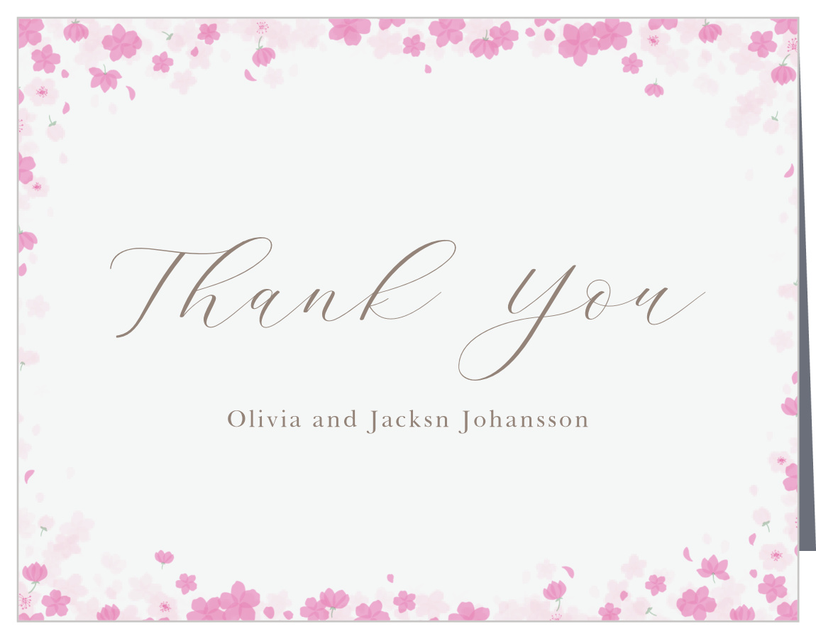 Cherry Blossoms Wedding Thank You Cards