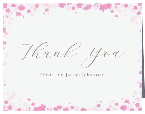 Cherry Blossoms Wedding Thank You Cards
