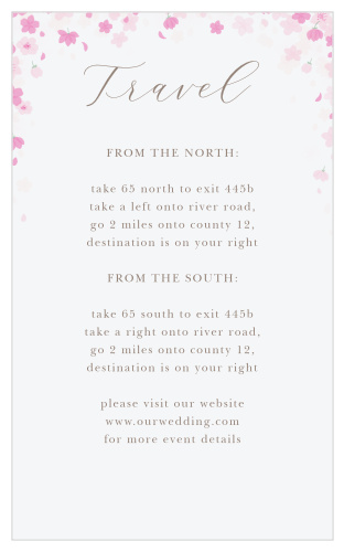 Cherry Blossoms Direction Cards