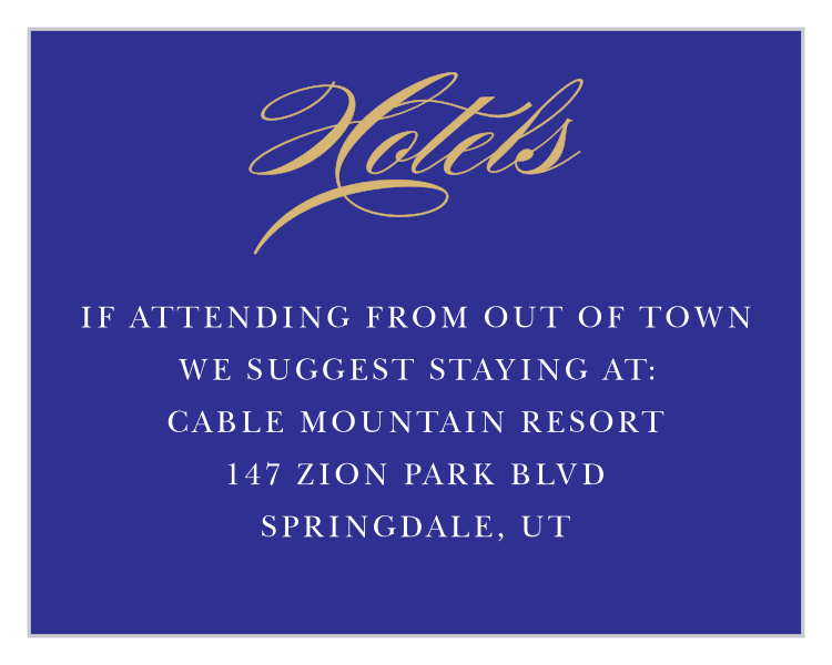 Big Day Bat Mitzvah Lodging Cards
