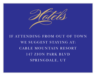 Big Day Bat Mitzvah Lodging Cards