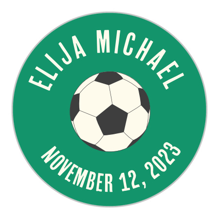 Soccer & Stripes Bar Mitzvah Stickers
