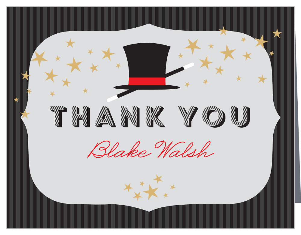 Magical Magician Bar Mitzvah Thank You Cards