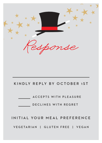 Magical Magician Bar Mitzvah Response Cards