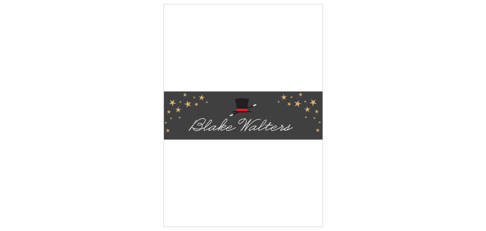 Magical Magician Bar Mitzvah Belly Band