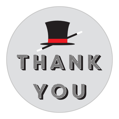 Magical Magician Bar Mitzvah Stickers