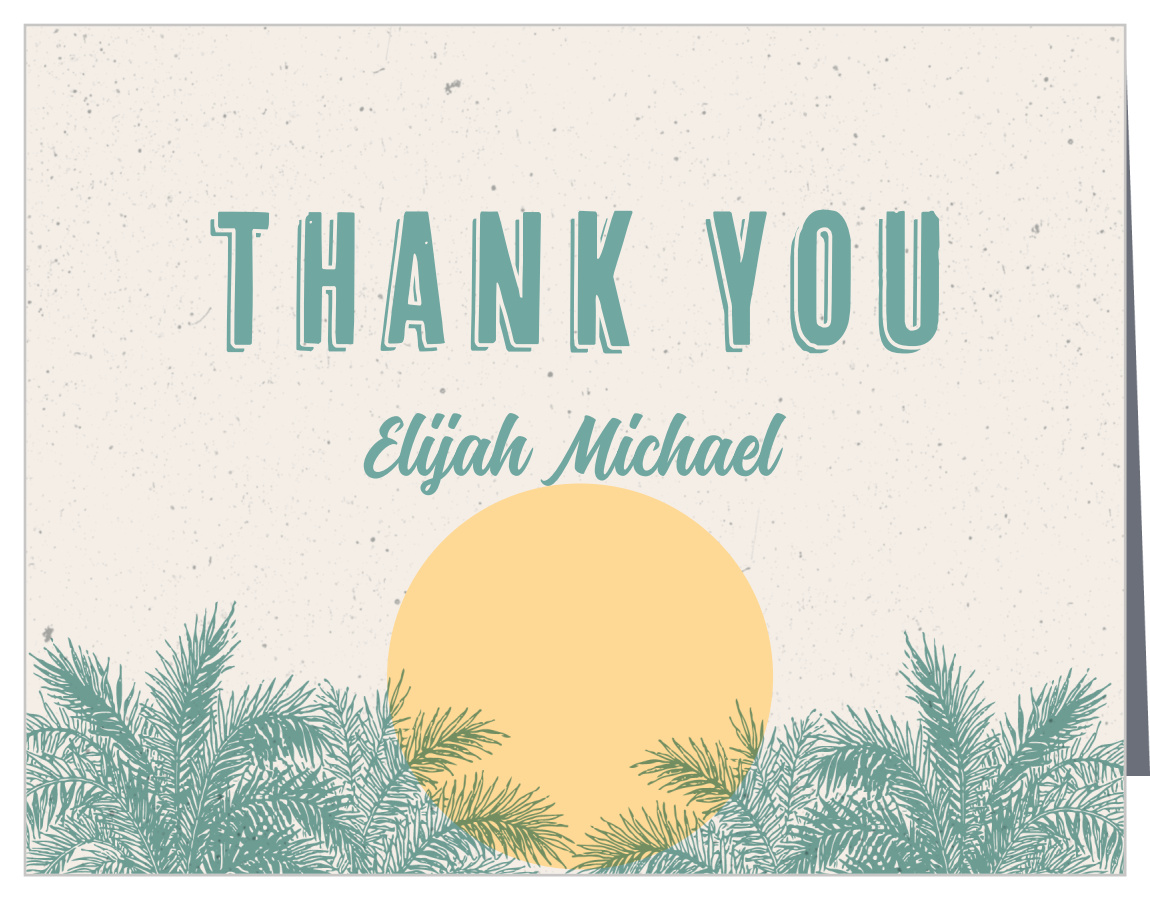 Beach Celebration Bar Mitzvah Thank You Cards