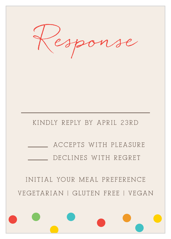 Fiesta Banner Bar Mitzvah Response Cards