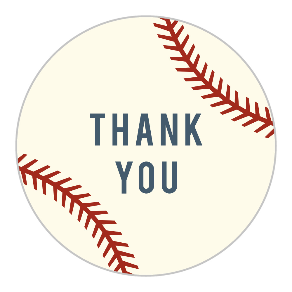 Baseball Pattern Bar Mitzvah Stickers