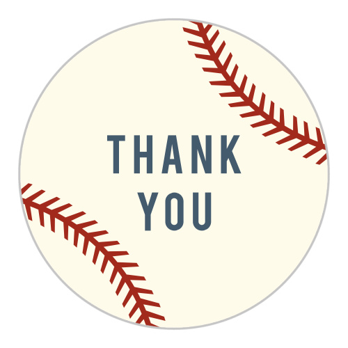 Baseball Pattern Bar Mitzvah Stickers