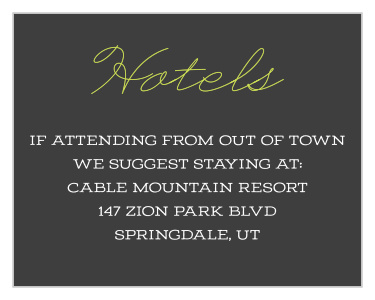 Big Day Bar Mitzvah Lodging Cards