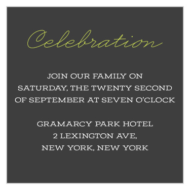 Big Day Bar Mitzvah Reception Cards