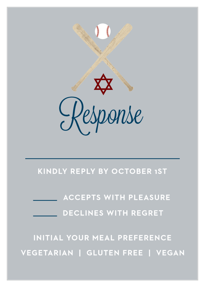 Batter Up Bar Mitzvah Response Cards