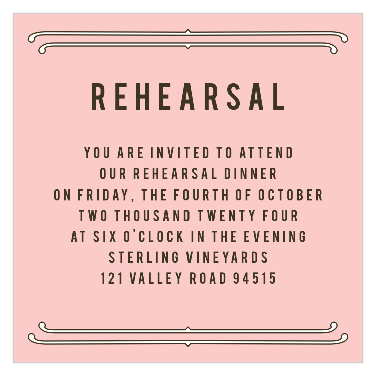 Vintage Union Rehearsal Cards