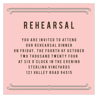 Vintage Union Rehearsal Cards