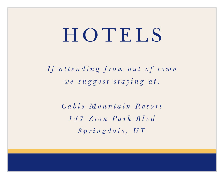 Medieval Banner Bar Mitzvah Lodging Cards