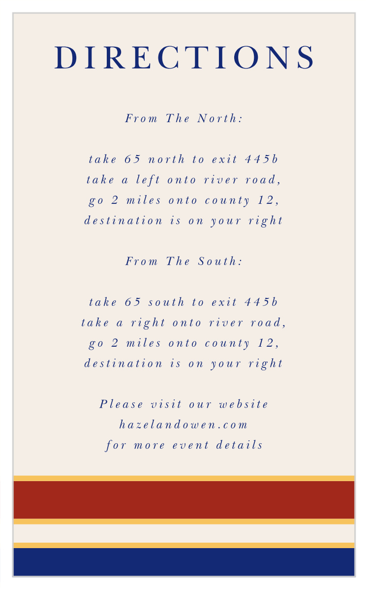 Medieval Banner Bar Mitzvah Direction Cards