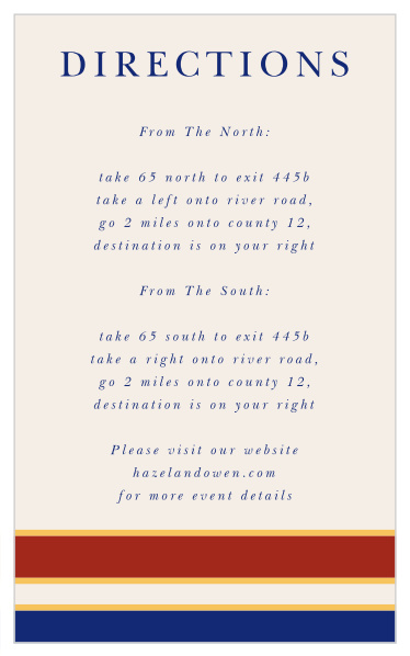 Medieval Banner Bar Mitzvah Direction Cards