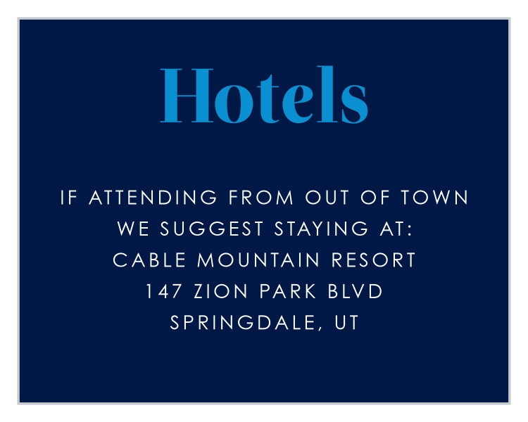 Hockey Mitzvah Bar Mitzvah Lodging Cards