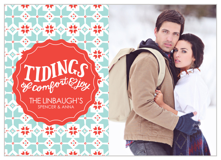 The Decorative Tidings Christmas Card is sure to be a hit with your friends and family. The Decorative Tidings Christmas Card is very trendy and beautiful. 