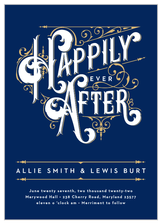 Our Happily Every After Wedding Invitations are the perfect way to represent your fairytale love story!  