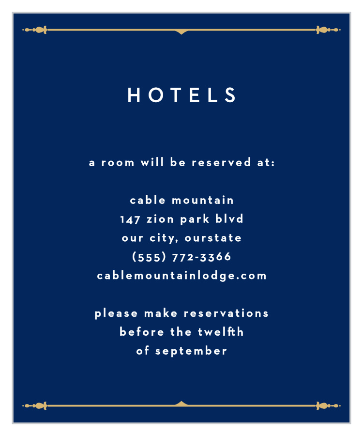 Happily Ever After Accommodation Cards