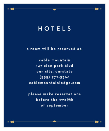 Happily Ever After Accommodation Cards
