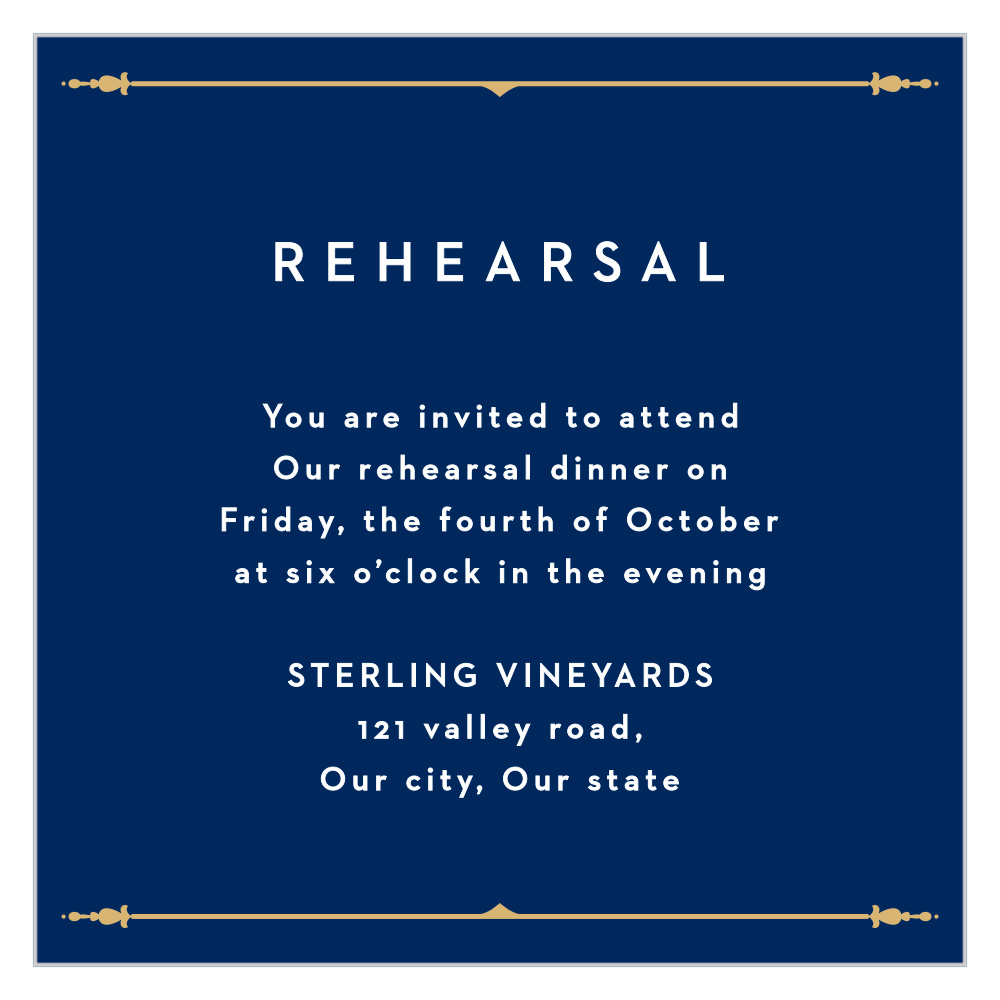 Happily Ever After Rehearsal Cards