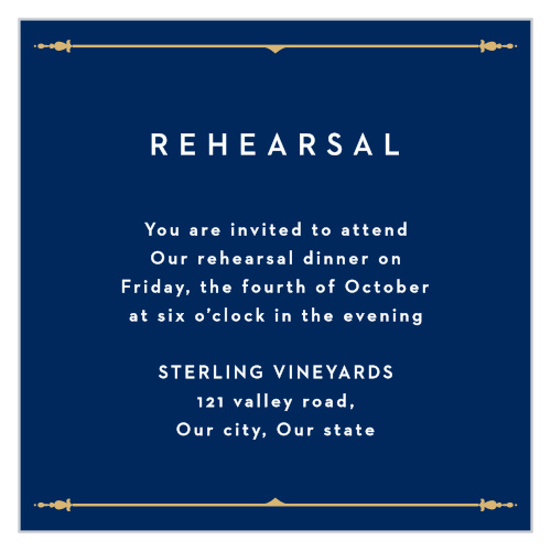 Happily Ever After Rehearsal Cards