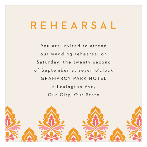 Damask Sides Rehearsal Cards