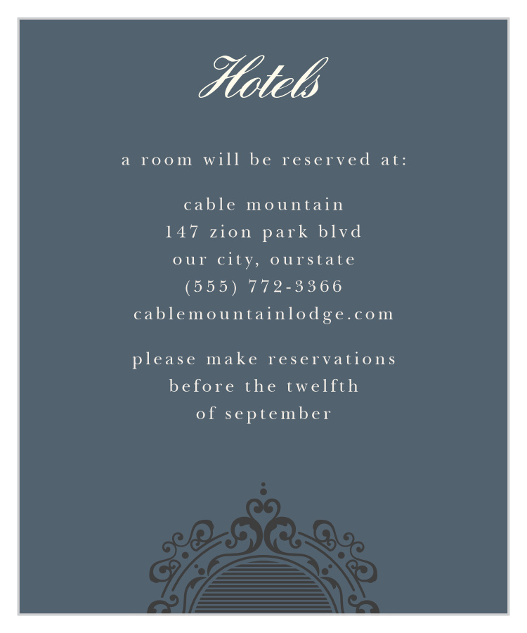 One Fine Day Accommodation Cards