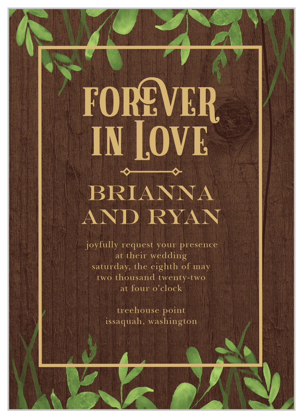 Forever In Love Wedding Invitations