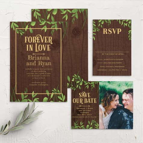 Forever In Love Wedding Invitations