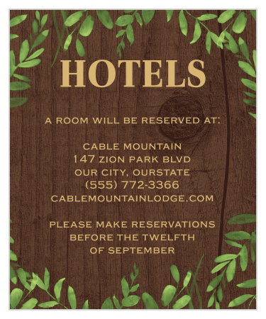 Forever In Love Accommodation Cards