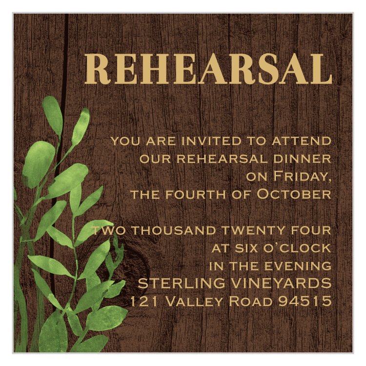 Forever In Love Rehearsal Cards