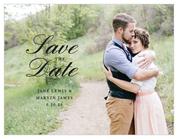 Let your loved ones know you're taking the next step with our Forged Enchantment Save-the-Date Cards!