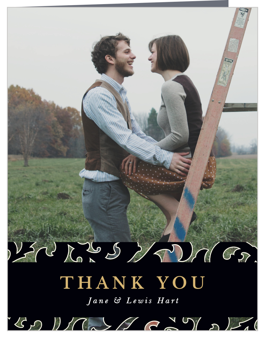 Ornate Love Wedding Thank You Cards